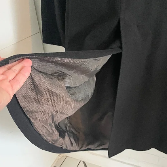 Eres Cashmere Coat Minimalist Luxury Overcoat Black Sz 64 - Picture 11 of 14